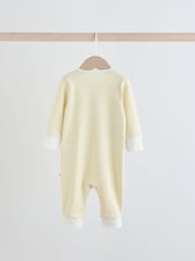 Cream Hamish Two Way Zip Baby Sleepsuits 3 Pack (0mths-3yrs) - Image 5 of 12