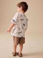 Tan Brown Textured Shorts (3mths-7yrs) - Image 4 of 8