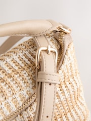 Natural Raffia Effect Cross-Body Bag - Image 3 of 6