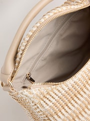 Natural Raffia Effect Cross-Body Bag - Image 6 of 6