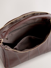 Chocolate Brown Panel Cross-Body Bag - Image 7 of 10
