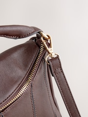 Chocolate Brown Panel Cross-Body Bag - Image 8 of 10