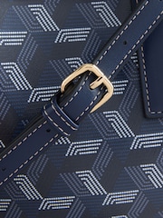 Navy Geometric Print Cross-Body Bag - Image 7 of 9