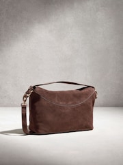 Schokoladenbraun - Suede Cross Body Bag - Bild 2 von 5