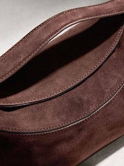 Schokoladenbraun - Suede Cross Body Bag - Bild 5 von 5