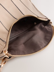 Taupe Brown Panel Cross-Body Bag - Image 8 of 8