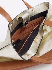 River Island Gold Metallic Shopper Bag - Image 5 of 6