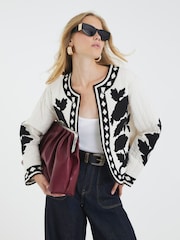 River Island Mono Housecoat Jacket - Imagem 2 de 4