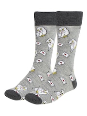 Peers Hardy Harry Potter Print Black Socks 3 Pack - Image 2 of 6