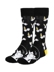 Peers Hardy Harry Potter Print Black Socks 3 Pack - Image 3 of 6