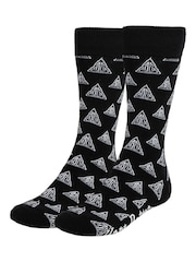 Peers Hardy Harry Potter Print Black Socks 3 Pack - Image 4 of 6