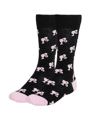 Peers Hardy Pink Barbie Print Socks 3 Pack - Image 4 of 6