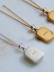 Personalised Rectangle Locket Necklace by Posh Totty Designs - Image 2 of 5