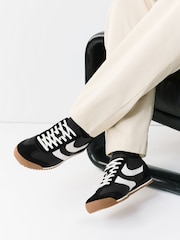 Black Low Profile Lace Up Trainers - Image 2 of 7