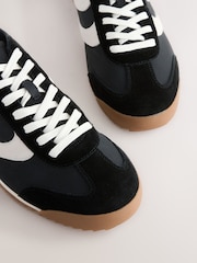 Black Low Profile Lace Up Trainers - Image 5 of 7
