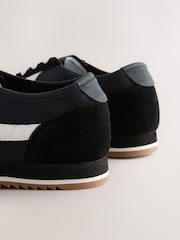 Black Low Profile Lace Up Trainers - Image 6 of 7