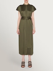 Joseph Green Phare Silk Palm Leaf Plisse Dress - Image 1 of 2