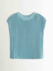 Joseph Cream Cedre Pleated Satin Chambray Top - Image 7 of 7