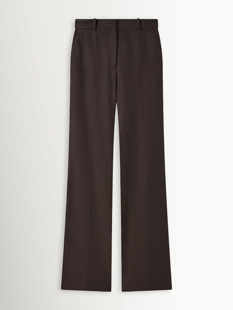 Joseph Brown Tafira Wide Leg Tailored Trousers - Image 1 of 2