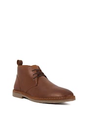 Dune London Brown Cashed Desert Boots - Image 1 of 5