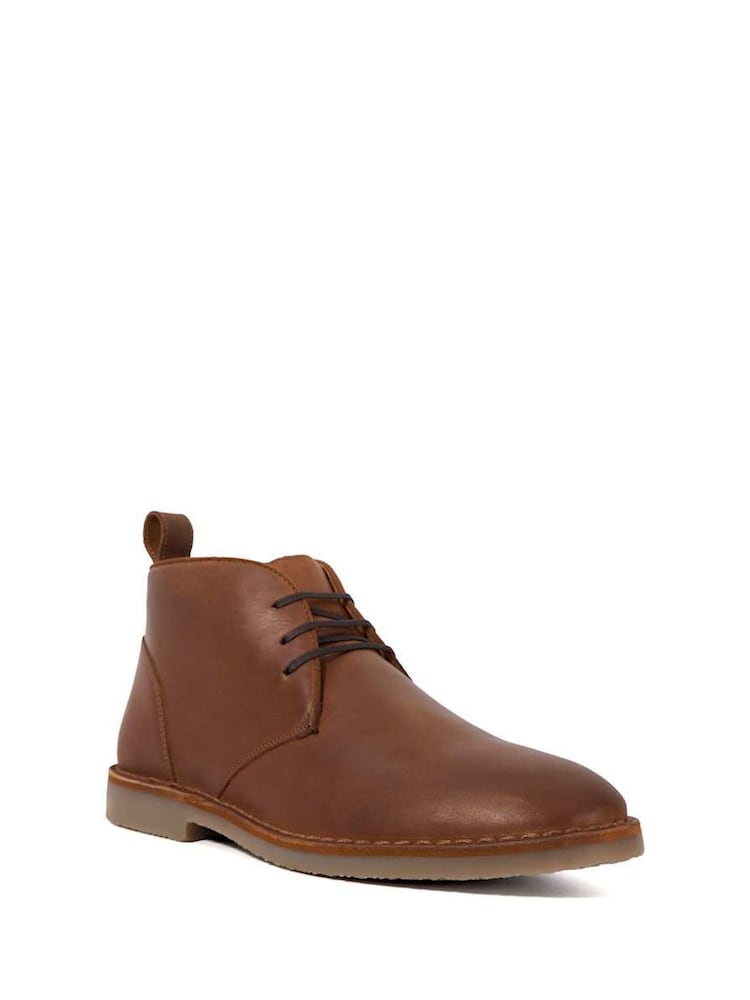 Dune London Brown Cashed Desert Boots - Image 1 of 5