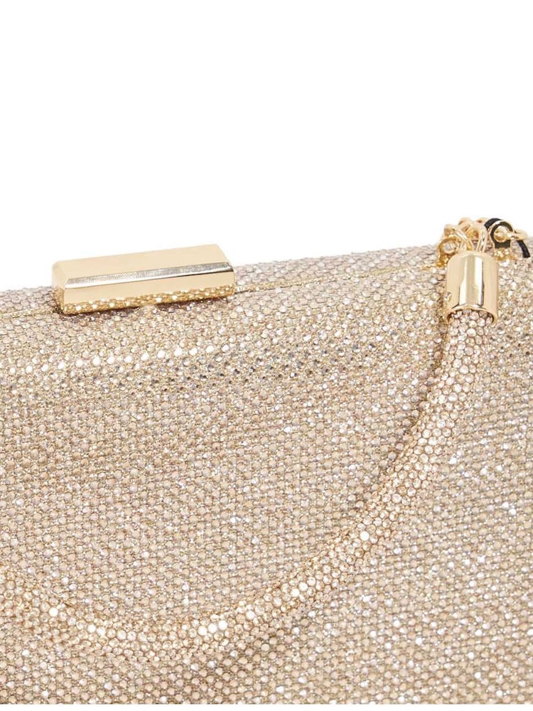 Buy Dune London Gold Slim Beaut Hard Clutch Bag from Next Oman