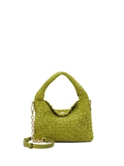 Dune London Green Dinkydeliberate Mini Woven Slouch Bag - Image 1 of 1