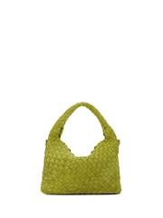 Dune London Green Dinkydeliberate Mini Woven Slouch Bag - Image 3 of 5