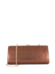 Dune London Brown Belinda Tear Drop Clutch - Image 1 of 5