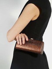 Dune London Brown Belinda Tear Drop Clutch - Image 5 of 5