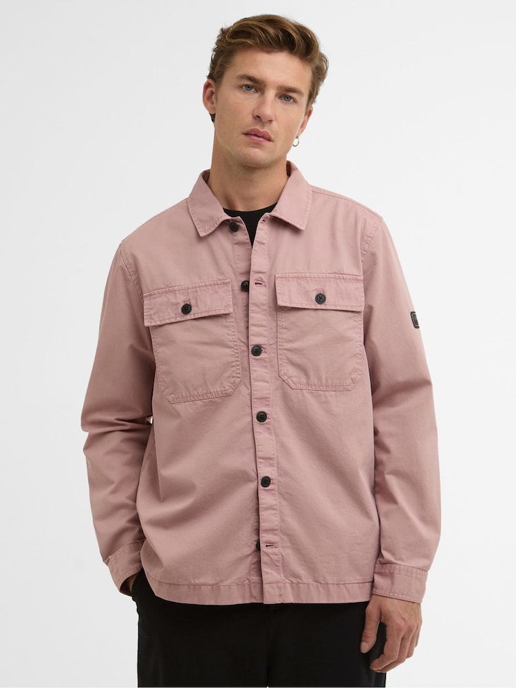 Barbour® International Pink Cotton Overshirt - Image 1 of 6