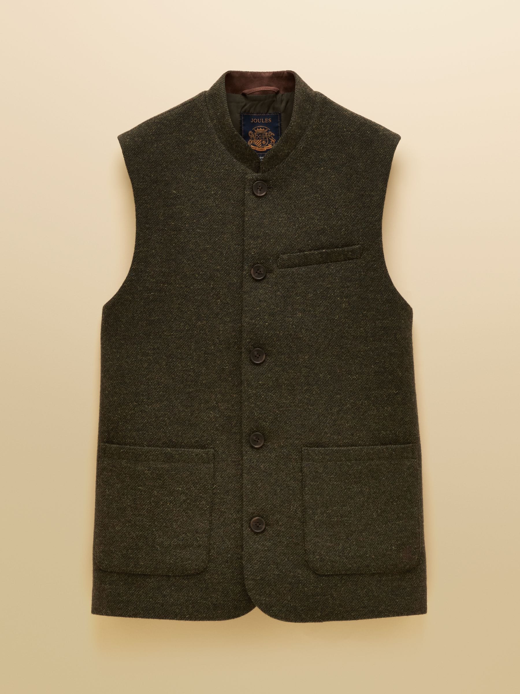 Buy Joules Green Tweed Gilet from the Next UK online shop