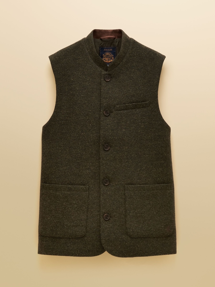 Grön - Joules Tweed Gilet - Bild 11 av 11 Grön - Joules Tweed Gilet - Bild 11 av 11