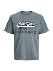 JACK & JONES Green Multipack Logo T-Shirts 3 Pack - Image 3 of 4
