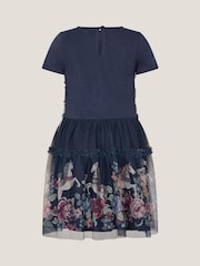 Monsoon Blue Unicorn Sequin Frill Dress - Image 3 of 4