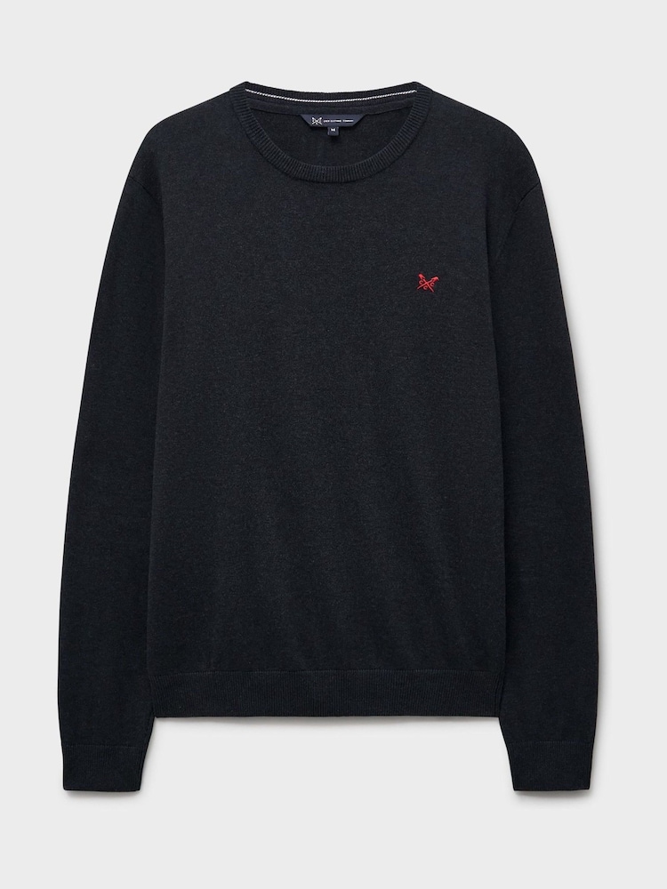 Crew Clothing Grey Cotton Crew Jumper - Image 5 of 5