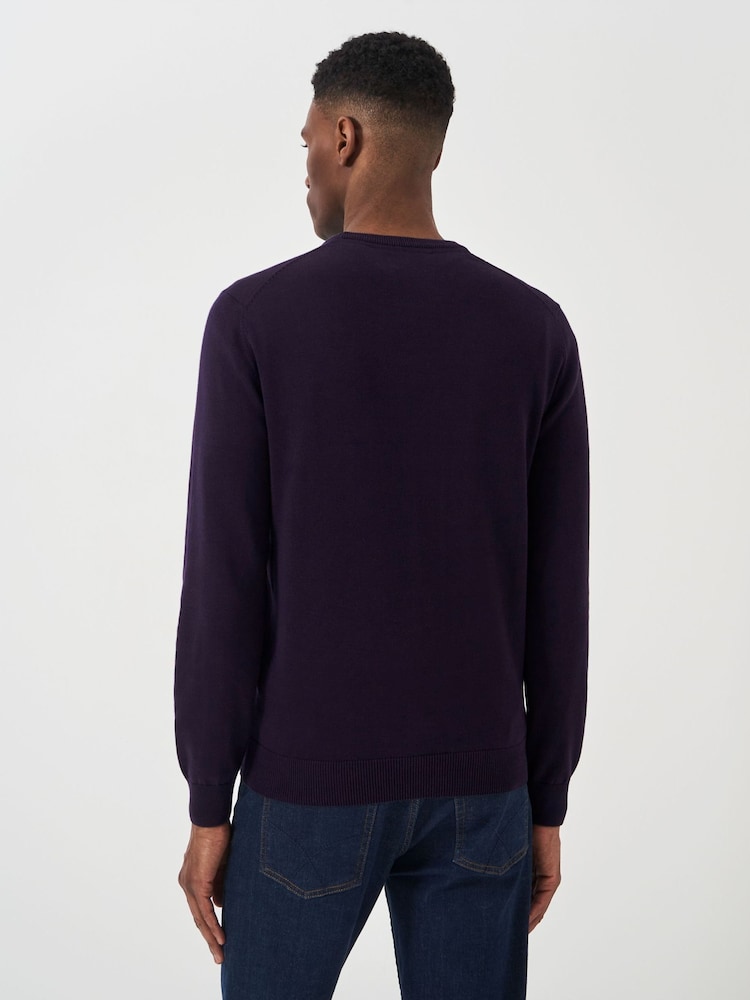 Crew Clothing Blue Cotton Crew Jumper - Image 2 of 5