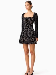 Elliatt Black Eris Long Sleeve Mini Dress - Image 2 of 6