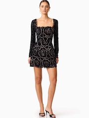 Elliatt Black Eris Long Sleeve Mini Dress - Image 3 of 6