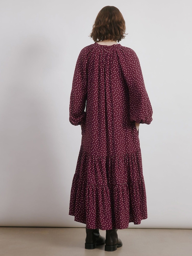 Albaray Burgundy Spot Dress - Bild 2 von 5