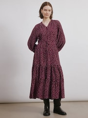 Albaray Burgundy Spot Dress - Bild 4 von 5