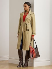 Double Breasted Belted Trench Coat - Image 2 of 7