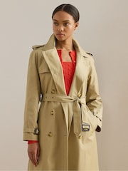 Double Breasted Belted Trench Coat - Image 4 of 7