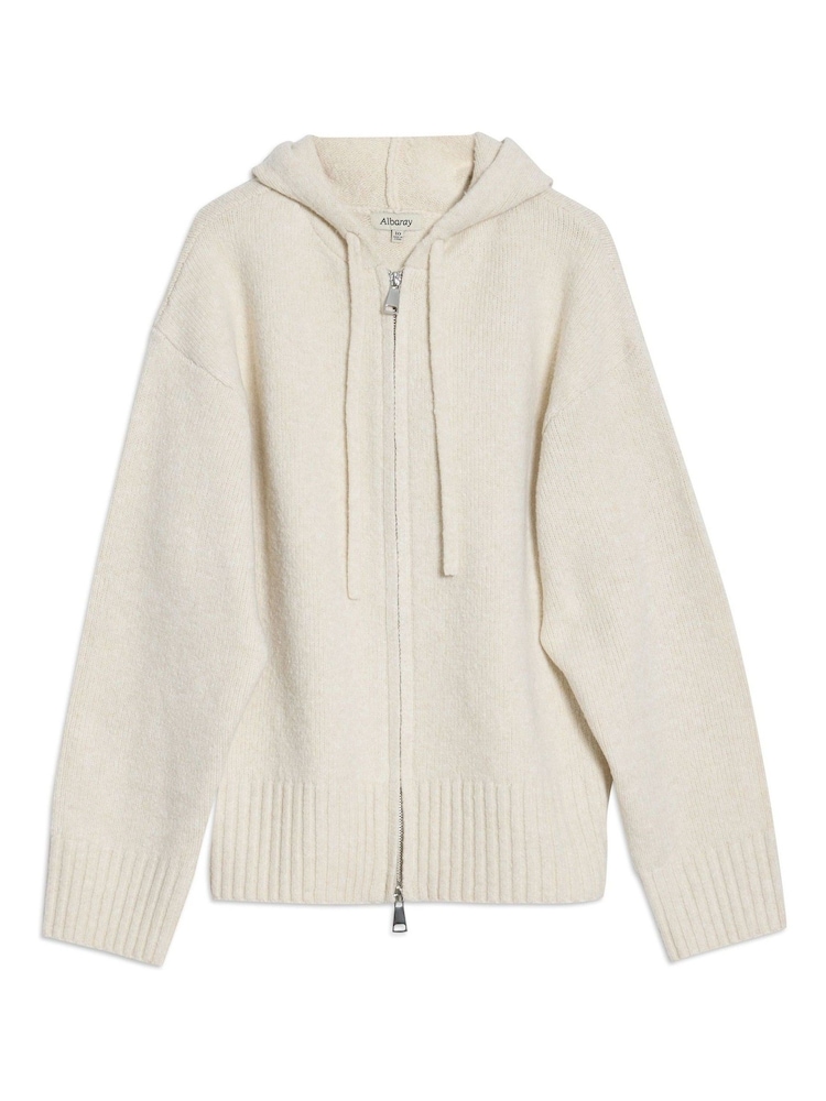 Albaray Natural Cosy Knitted Hoodie - Image 5 of 5