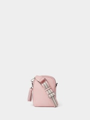 Osprey London Pink The Stella Leather Phone Bag - Image 1 of 5