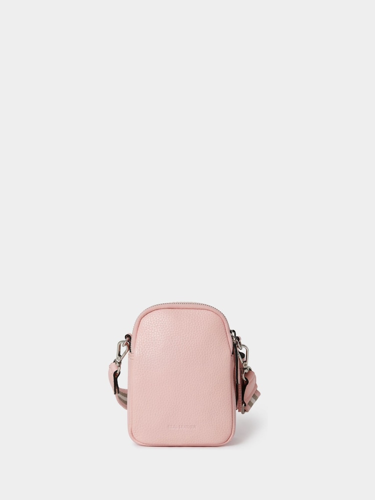 Osprey London Pink The Stella Leather Phone Bag - Image 2 of 5
