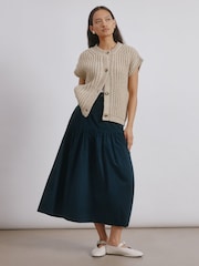 Albaray Cream Chunky Rib Waistcoat - Image 4 of 5