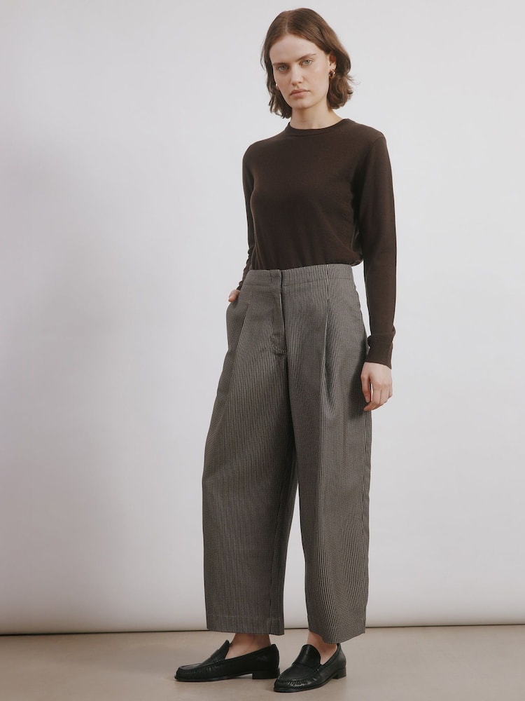 Albaray Houndstooth Brown Trousers - Image 1 of 4