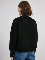 Albaray Cosy Pocket Crew Neck Black Cardigan - Image 2 of 4