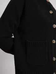Albaray Cosy Pocket Crew Neck Black Cardigan - Image 3 of 4